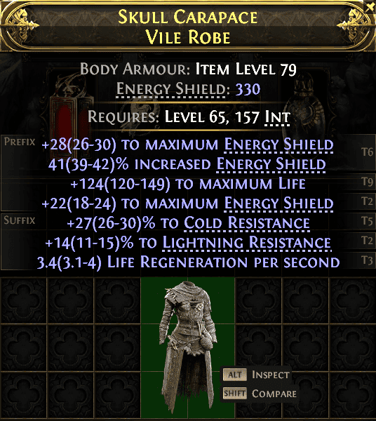 Skull Carapace Vile Robe#102810
