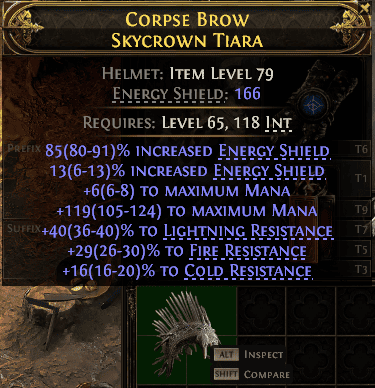 Corpse Brow Skycrown Tiara#573688
