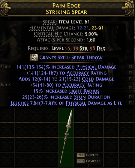 Pain Edge Striking Spear#475922