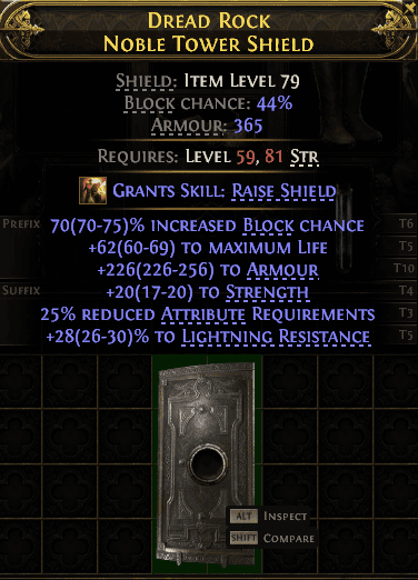 Dread Rock Noble Tower Shield#152006