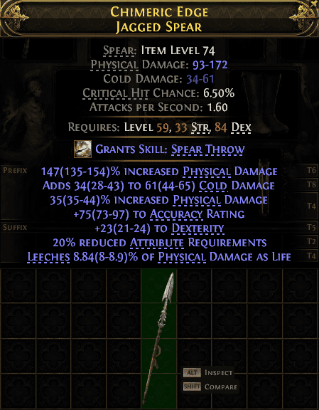 Chimeric Edge Jagged Spear#332245