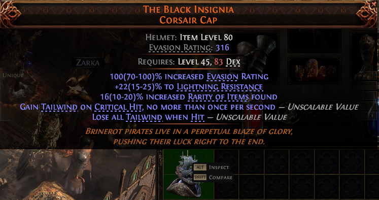 THE BLACK INSIGNIA CORSAIR CAP-1