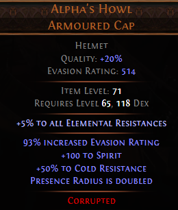 Alpha's Howl Armoured Cap