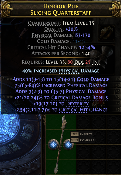 HORROR PILE SLICING QUARTERSTAFF