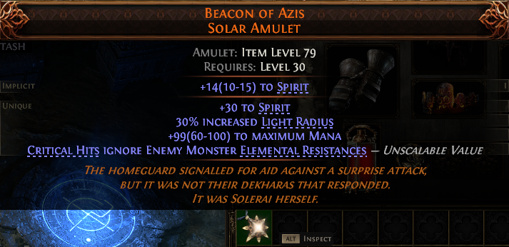 BEACON OF AZIS SOLAR AMULET