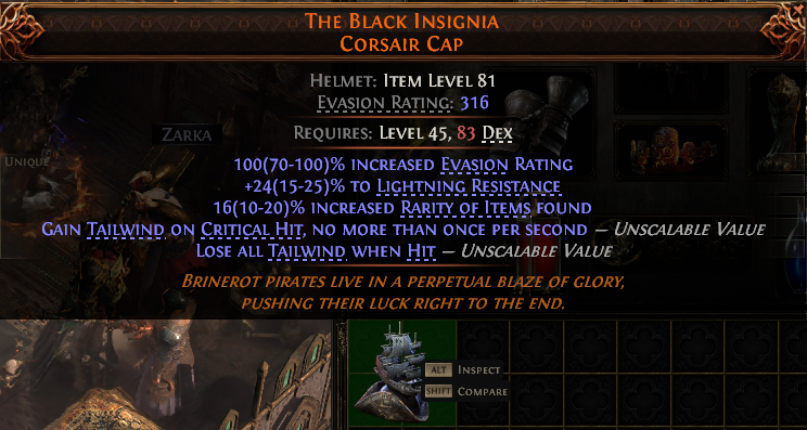 THE BLACK INSIGNIA CORSAIR CAP-3