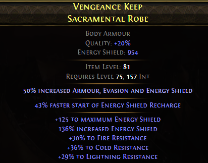 VENGEANCE KEEP SACARMENTAL ROBE