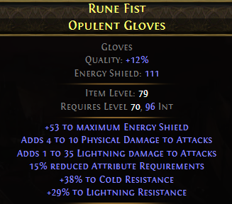 Rune Fist Opulent Gloves