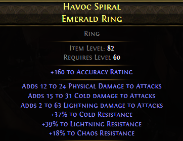 Havoc Spiral Emerald Ring