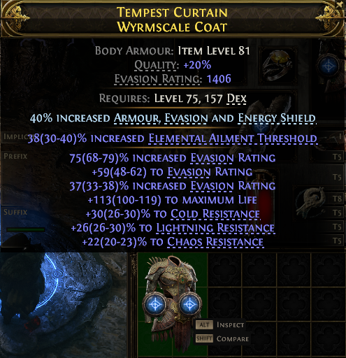 TEMPEST CURTAIN WYRMSCALE COAT