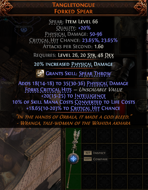 TANGLETONGUE FORKED SPEAR