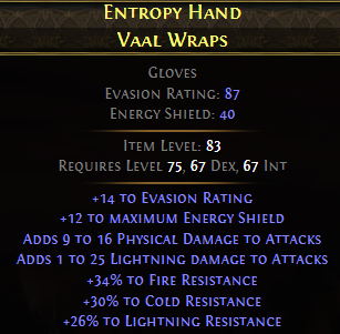 Entropy Hand Vaal Wraps
