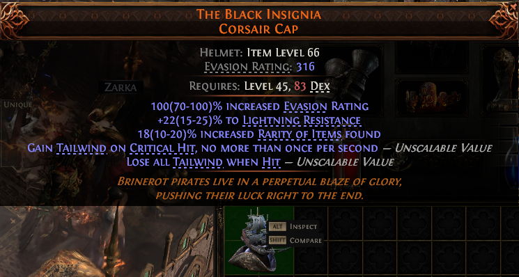 THE BLACK INSIGNIA CORSAIR CAP