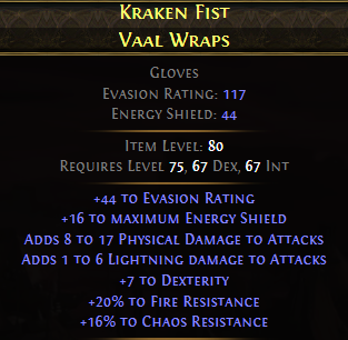 Kraken Fist Vaal Wraps