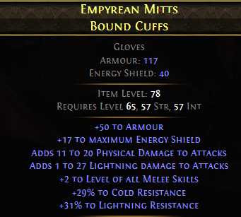 Empyrean Mitts Bound Cuffs