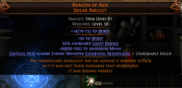 BEACON OF AZIS SOLAR AMULET