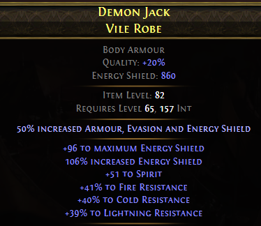 DEMON JACK VILE ROBE