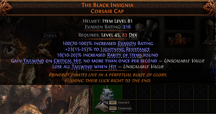 THE BLACK INSIGNIA CORSAIR CAP-5