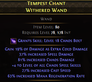 Tempest Chant Withered Wand