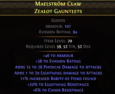 Maelström Claw Zealot Gauntlets