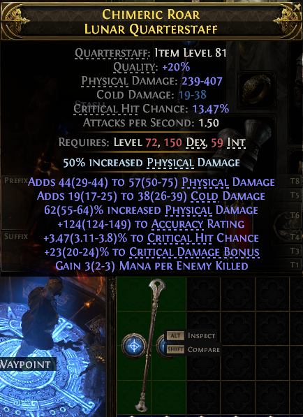 CHIMERIC ROAR LUNAR QUARTERSTAFF