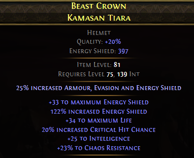 Beast Crown Kamasan Tiara