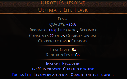 Olroth's Resolve Ultimate Life Flask