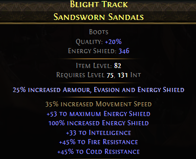 Blight Track Sandsworn Sandals