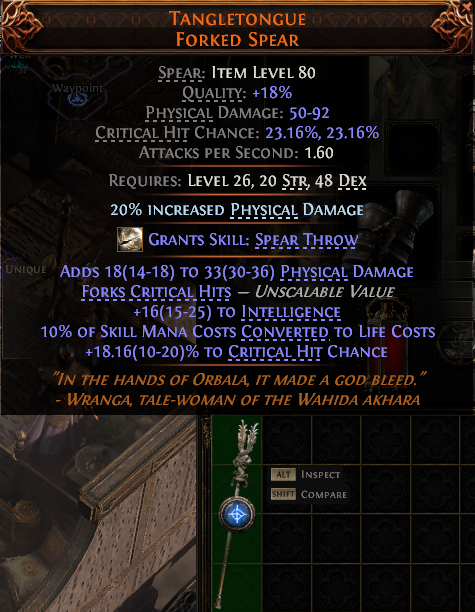 TANGLETONGUE FORKED SPEAR-1