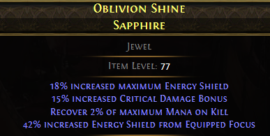 OBLIVION SHINE SAPPHIRE