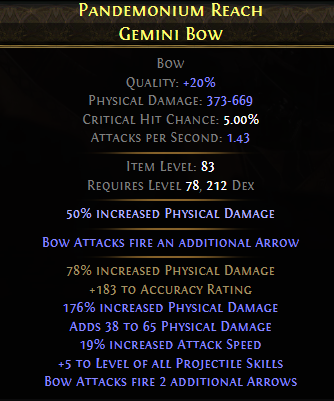 Pandemonium Reach Gemini Bow