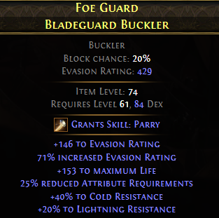 FOE GUARD BLADEGUARD BUCKLER