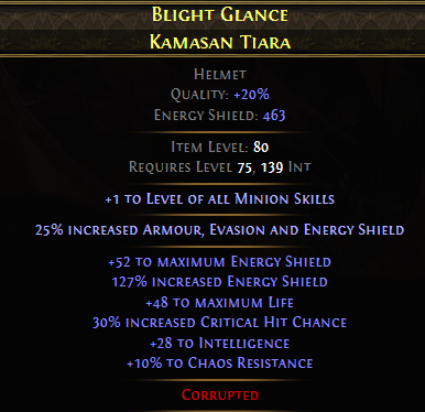 Blight Glance Kamasan Tiara