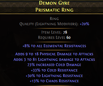 Demon Gyre Prismatic Ring