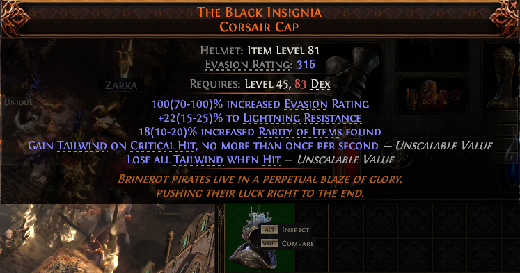 THE BLACK INSIGNIA CORSAIR CAP-2